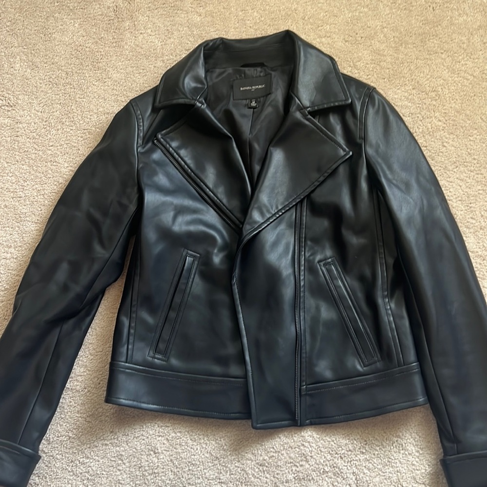 Banana Republic Vegan Black Moto Jacket